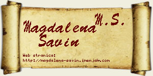 Magdalena Savin vizit kartica